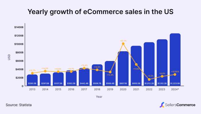 United States ECommerce Sales Growth (2018 To 2024) | SellersCommerce